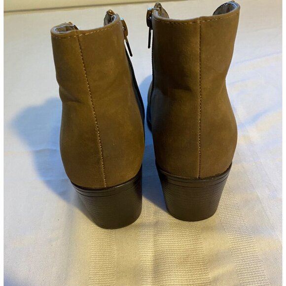 Pierre Dumas Womens Brown Ankle Booties With Zipper Closure - Size 10 - Picture 6 of 15